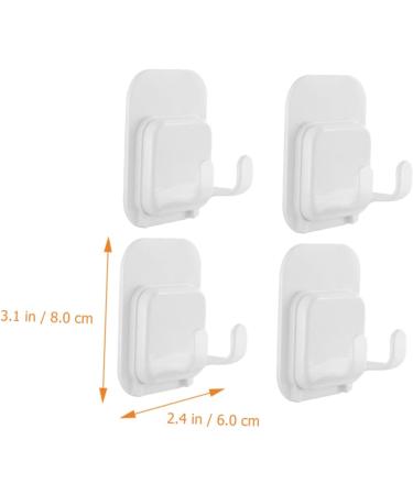 Osaladi Self-Adhesive Razor Hook Hanger - 4-Piece Utility Set for Wall Storage | ABS Razor Holder & Stands in White - Buy Online on GoSupps.com