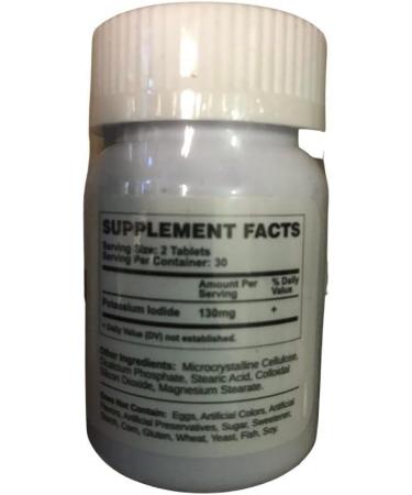 Potassium Iodide 65mg - 60 Tablets | Thyroid Support Supplement - Buy Online on GoSupps.com