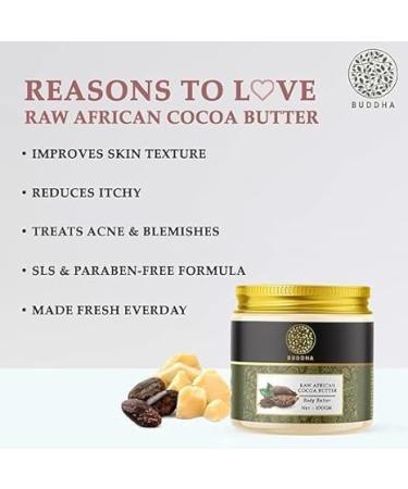 Buy Unrefined African Cocoa Butter 100g | Natural Skin Moisturizer for Healthy Glow - Buy Online on GoSupps.com