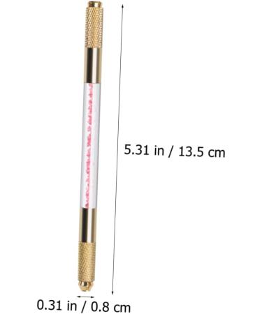 OHPHCALL Embroidery Pencil Eyebrow Pencil Double Sided Manual Pen Microblading Eyebrow Pen Pink Aluminum - Buy Online on GoSupps.com