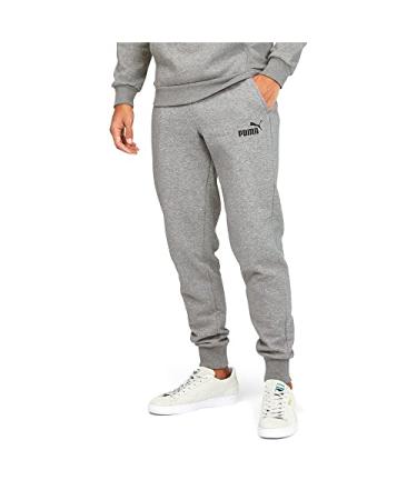 PUMA Men's Essentials Logo Fleece Sweatpants Large Medium Gray Heather
