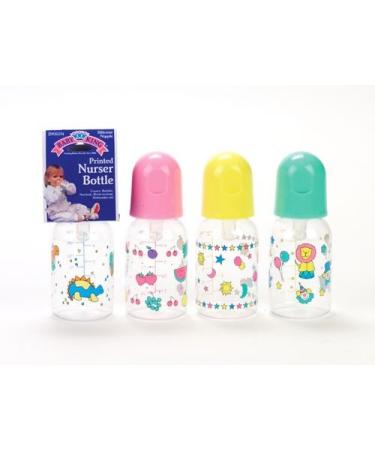 Baby King Nurser Bottle 5oz. Boilable Bottle  Bk60  3 Bottles  Assorted Styles and Colors