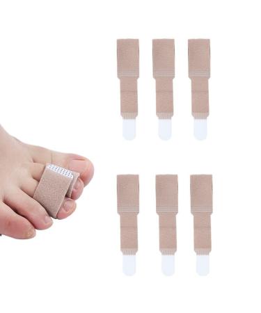 Hammer Toe Straighteners 6 Count of Toe Bandages Protectors Toe Corrector Toe Splint for Overlapping Bent Crooked Toe and Broken Toe