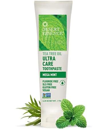Tea Tree Oil Toothpaste Ultra Care - Non-GMO Gluten-Free Cruelty-Free 6.25 oz Bundle with Moofin Nose Cleaning Brush (Pack of 3) - International Shipping Available - Buy Online on GoSupps.com