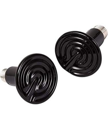 100W 2PACK Black Ceramic Heat Lamp Bulb Infrared Reptile Heat Emitter Bulbs Heater Lamp for Pet Brooder Coop Chicken Lizard Bearded Dragon Turtle Snake Aquarium No Light No Harm (100W-2PCS) - Buy Online on GoSupps.com