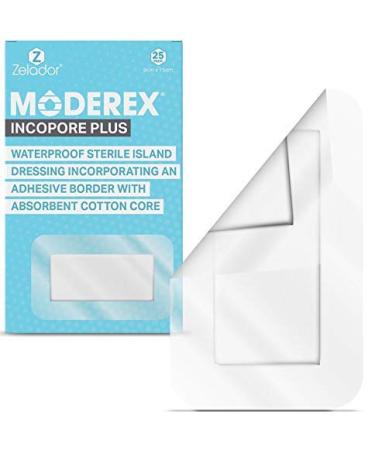 Sterile Self Adhesive Waterproof Island Dressing Latex Free with Transparent Border and 100% Cotton Absorbent pad x 25 (9cm x 15cm x 25)