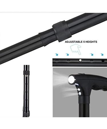 SilteD Adjustable Foldable Walking Stick Crutch Medical Senior Dog Crutches Lightweight Multifunctional Adjustable Aluminum Alloy Walker with led Light Parent's Gift - Buy Online on GoSupps.com