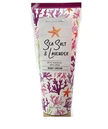 Bath and Body Works Sea Salt and Lavender 24hr Ultra Shea Body Cream 8 Ounce