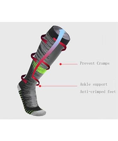 Zlyj Compression Stockings for Men & Women - 3 Pairs Knee & Ankle Support Socks for Improved Blood Circulation - Buy Online on GoSupps.com