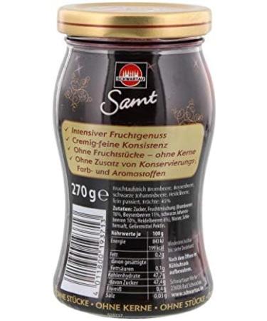 Schwartau - Velvet fruits noirs (Velvet Black Fruits) | Total weight 270 grams - Buy Online on GoSupps.com