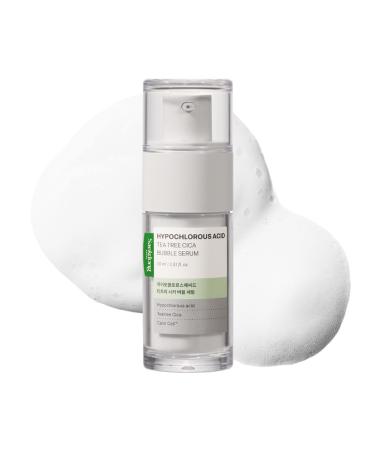 Saekdong Seoul Hypochlorous Acid Tea Tree Cica Bubble Serum Advanced Bubble Trouble Care for Sensitive & Acne-Prone Skin Oil Control & Skin Barrier Support 1.01 fl oz 30ml