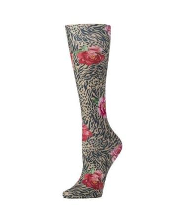 Red Moby Celeste-Stein-CMPS-2-2240 Womens 15-20 mmHg Compression Sock - Regular-Tiger Rose
