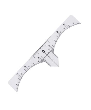 Healvian 10pcs Set Eyebrow Stencil Eyebrow Guide Microblading Ruler Sticker Eyebrow Ruler Sticker White