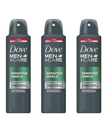 A2Z STORE Dove Men+Care Dry Spray Antiperspirant Deodorant Sensitive Shield 150ml - Pack of 3