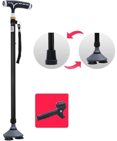 TelescopicNonSlipCrutchesWalkingstickforrollatorWalkingStick-3LegBase withLightsAdjustedHeight-TelescopicAluminumCaneDisabilityMedicalAidElderlyAnti-skidWalkerCrutchesMassag Needed - Buy Online on GoSupps.com