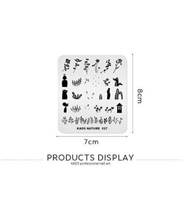 Kads Nail Stamping Plate NA027 - Floral Nature Stencil Design for DIY Nail Art & Decoration | International Shipping - Buy Online on GoSupps.com