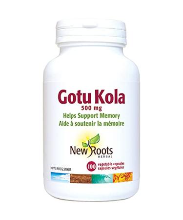 New Roots Herbal - Gotu Kola 100 capsules - 500 mg Helps Support Memory