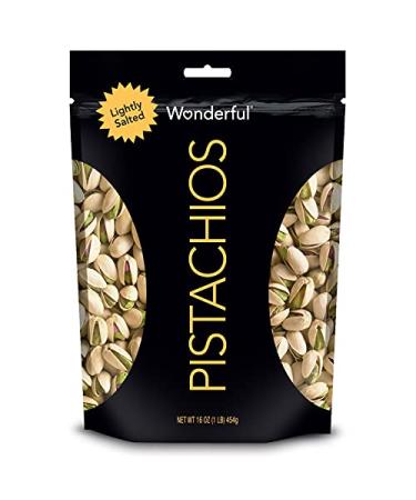 Wonderful Pistachios Roasted & Lightly Salted 16oz Resealable Bag - Premium Snack - Buy Online on GoSupps.com