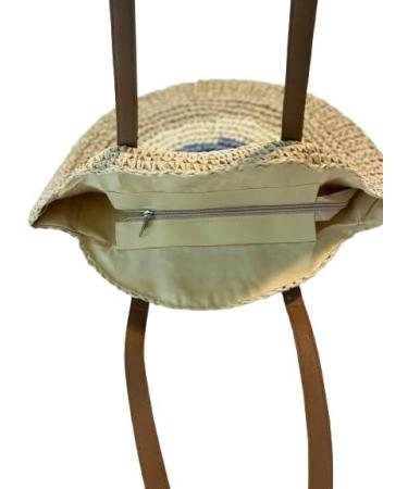 Shop Handmade Round Straw Beach Bags - Greek Eye Design in 5 Colors | International Shipping - Buy Online on GoSupps.com