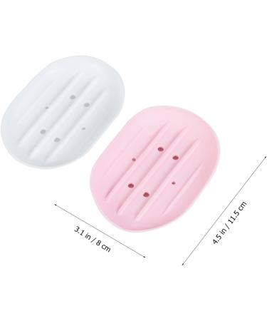 Ciieeo 8 Pcs Non-slip Silicone Soap Holder Soap Soap Dish Sink Soap Holder Fruit Straws Anti Slip Soap Case Soap Drainer Holder Bathroom Soap Rack Silicone Soap Dish Hollow Out White Tray - Buy Online on GoSupps.com