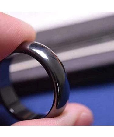 IWYKT Black Hematite Rings Set - 8 Pcs Anxiety Balance Root Chakra Black Stone Rings for Women Men - Buy Online on GoSupps.com