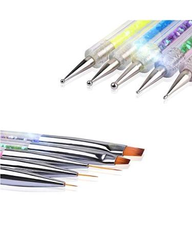 5 PCs Nail Art Brush Set | Design Liner & Dotting Pens for DIY Nail Art | Acrylic & UV Gel | International Shipping Available - Buy Online on GoSupps.com