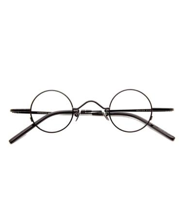 osiuujkw Vintage Round Eyeglasses Frame with Nose Pads Portable Foldable Legs Eyewear Frames Reading Glasses Replacement Gold Black