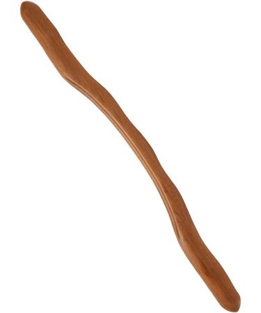 Verdant Touch Gua Sha Massage Tool - Ergonomic Carbonized Beech Wood 3 Grooves 52.1 cm - Enhance Muscle Recovery & Relaxation - Buy Online on GoSupps.com
