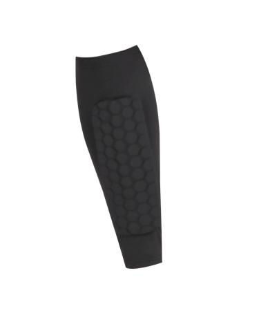 FRCOLOR Leggings Anti-collision Leg Support Basketball Leg Sleeve Compression Leg Sleeves Kickboxing Shin Pad Shin Splint Sleeves Calf Sleeve Honeycomb Polyester Men's Sports 30X10X0.1CM Black