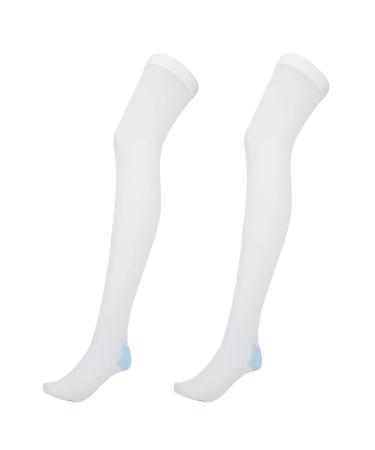 Venous compression stockings varicose veins socks soft practically to reduce pain in the lower limbs prevent varicose veins (long tube thrombus socks (pure white) XL)