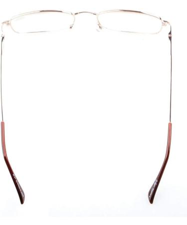 Eyekepper Bridge-Flex Memory Titanium Reading Glasses for Men & Women - Gold +1.5 Spring Hinges International Shipping - Buy Online on GoSupps.com