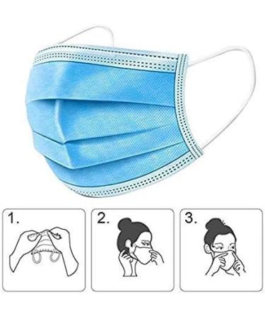 Symtex 100 Pack Disposable 3-Layer Surgical Masks - Medically Approved Mouth & Nose Protection for International Shipping - Buy Online on GoSupps.com