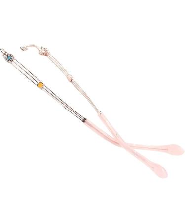 Vekker Yewear leg glasses accessories 1 pair of borderless glasses 2-hole brackets rhinestone glasses repair parts glasses bend pink