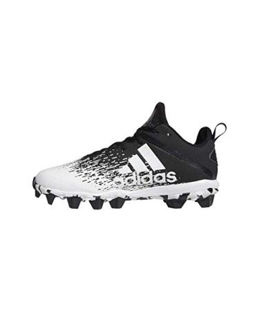adidas Men's Adizero Spark Mid Football Shoe 12 Black/Black/White
