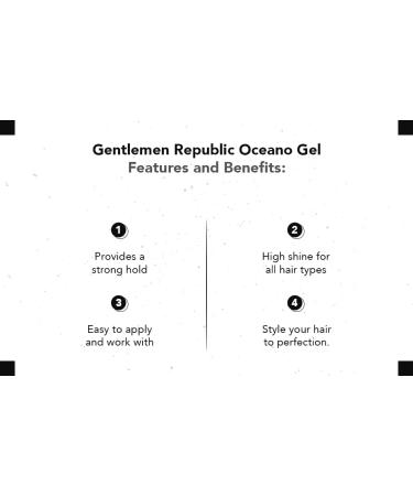 Gentlemen Republic 16oz Oceano Gel - Strong Hold & High Shine Hair Gel for All Hair Types Alcohol-Free Professional Formula - Buy Online on GoSupps.com