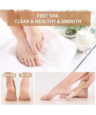 4 in 1 Pumice Stone Foot File Kit - Double-Sided Pedicure Tool with Steel Files Sandpaper Bamboo Brush | International Shipping Available - Buy Online on GoSupps.com