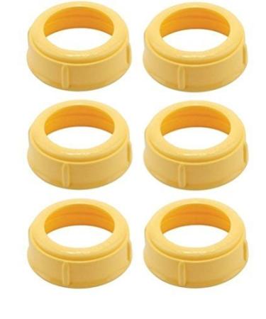 (6 Collars) MEDELA Bottle Nipple Collars Rings New! for slow or medium flow Wide Base