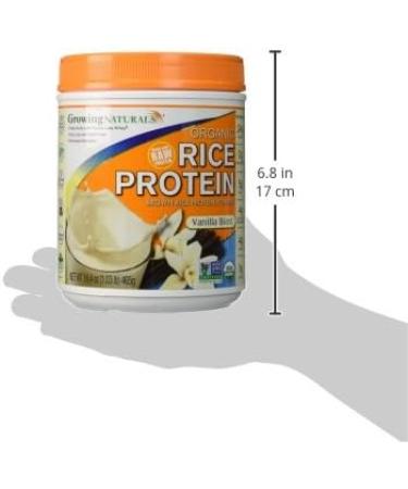 Growing Naturals Organic Raw Rice Protein - Vanilla Blast 16.4 oz | Plant-Based Protein Powder - Buy Online on GoSupps.com