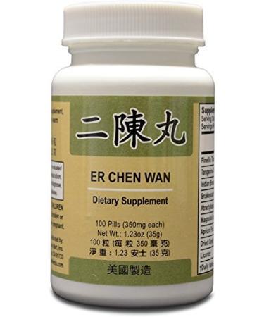Lao Wei Healthy Respir - Er Chen Wan Herbal Supplement Helps for Bronchial Function Respiratory System 350mg 100 Pills Made in USA