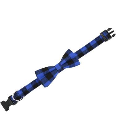 Asvin Personalized Velvety Dog Collar - Adjustable & Removable for Small Medium Large Dogs (L Deep Blue) - International Shipping Available - Buy Online on GoSupps.com