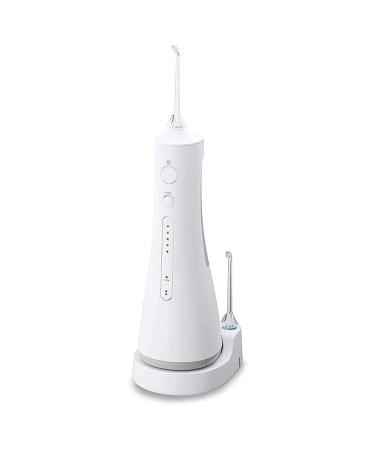 Water Flosser Professional Cordless Dental Oral Irrigator - Portable and Rechargeable IPX7 Waterproof Water Flossing with Cleanable Water Tank for Home and Travel (White)