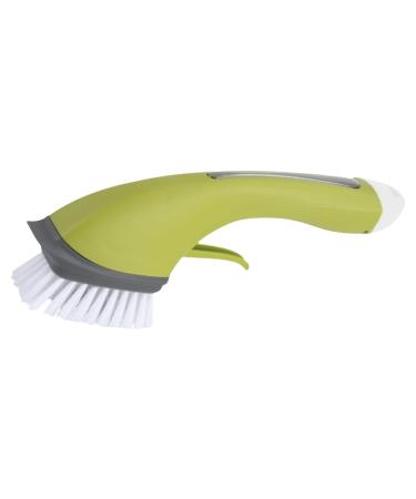 Dish Cleaning Brush - Automatic Dish Brush with Long Handle Cleaning Scrubber Add Detergent Sink Cleaning Dish Scrubber Reused Kitchen Cleaning Tools for Sink & Dish Green