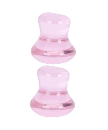FRCOLOR 2pcs Mushroom Head Massage Stone Face Gua Sha Stone Massage Board Hip Trainer Buttocks Lifting Guasha Tool for Face Massaging Supplies Natural Massage Cosmetic Pink