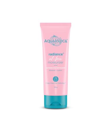 Aqualogica Radiance+ Oil Free Face Moisturizer | Watermelon & Niacinamide Infused | Helps Reduce Acne Marks | Hydrates Skin without Stickiness | 3.38 Fl Oz/100ml