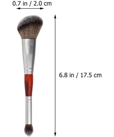 Hemoton 3pcs Double-ended Makeup Brush Blush Brush Cosmetic Supplies Makeup Blush Make up Kit Wooden Handle - Buy Online on GoSupps.com