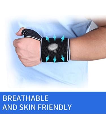 ENOSCO 16 Professional Quality Wrist Wraps for Weightlifting & Gym - Breathable Elastic Support Braces in Blue | Men & Women Powerlifting Gear - Buy Online on GoSupps.com