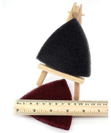 Multi-Purpose Triangle Scouring Pad 90x90x90mm Industrial Heavy Duty Nylon Cleaning Cloth 240 to 800 Grit Hook and Loop (Pack of 15) - Buy Online on GoSupps.com