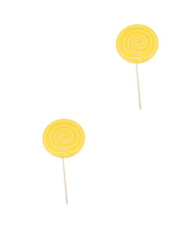 Veemoon 2pcs Photography Accessories Wedding Cake Decor Lollipop Photot Props Rainbow Swirl Pops Candy Ornaments Large Lollipop Cutouts Models Lollipop Crafts Giant Bamboo Child Candy Cane