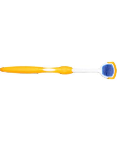 Pack of 10 Ergonomic Silicone Tongue Scrapers for Plaque Removal & Fresh Breath - Orange - Buy Online on GoSupps.com