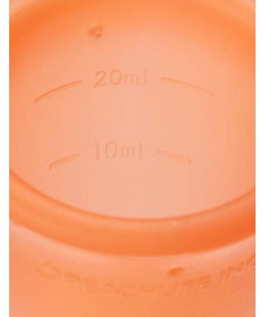 Silicone Ring Menstrual Cup with Loop Stem - Reusable 12 Hour Tampon Alternative - Soft Peach Medium Size - Buy Online on GoSupps.com